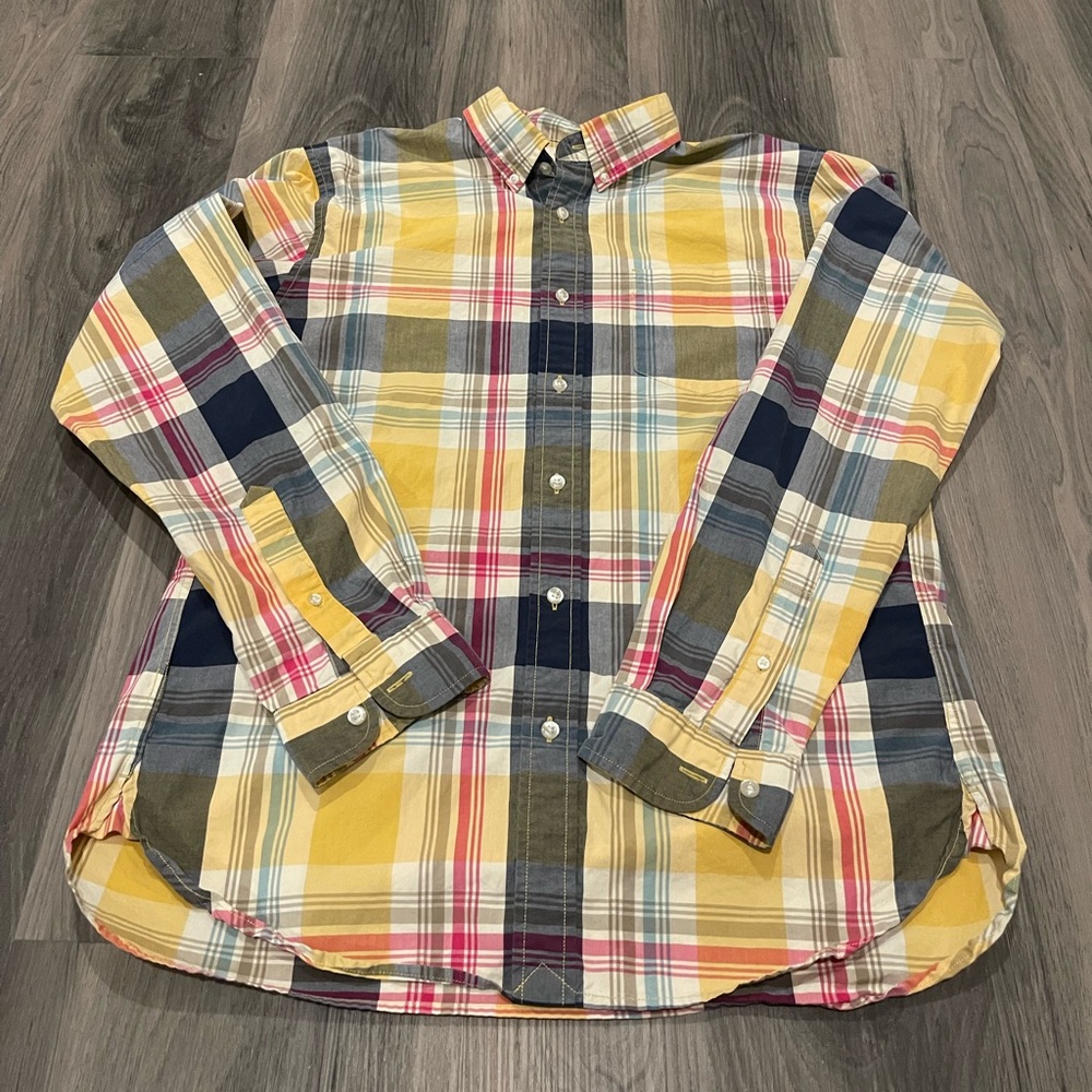 Lands End Plaid Button Up